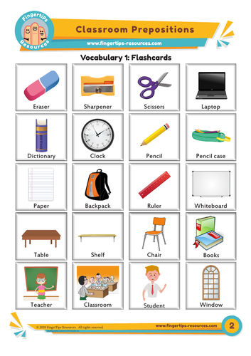 School Supplies Vocabulary Mini-Book | Classroom Vocabulary Picture  Dictionary