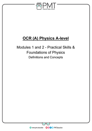 OCR (A) A-level Physics Definitions