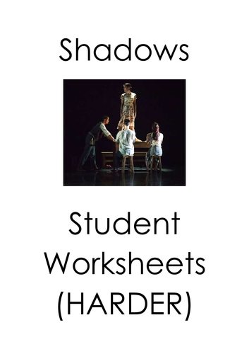GCSE Dance Shadows - Revision Guide and Teacher and Student lesson booklets