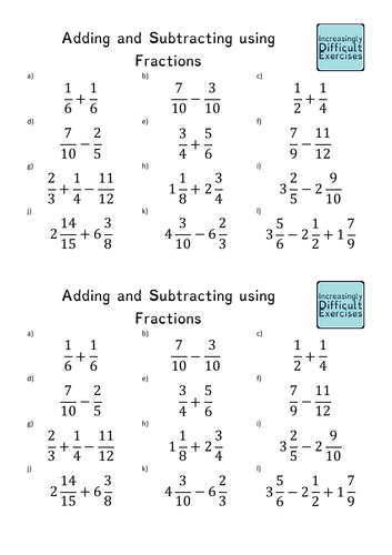 increasingly-difficult-questions-adding-and-subtracting-fractions