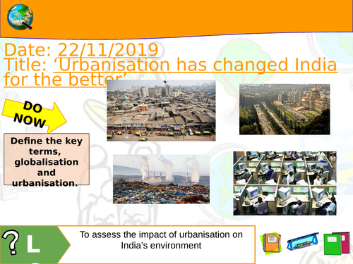 KS3 L9 - Impacts of Urbanisation on India