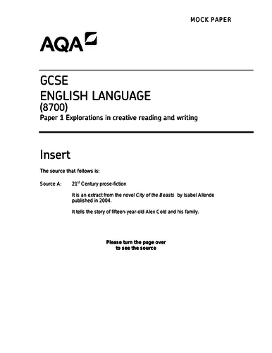 AQA Paper 1 Q3 A Different Approach LP | Teaching Resources