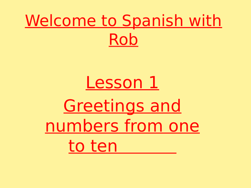 Spanish Beginners Lesson Powerpoint Teaching Resources