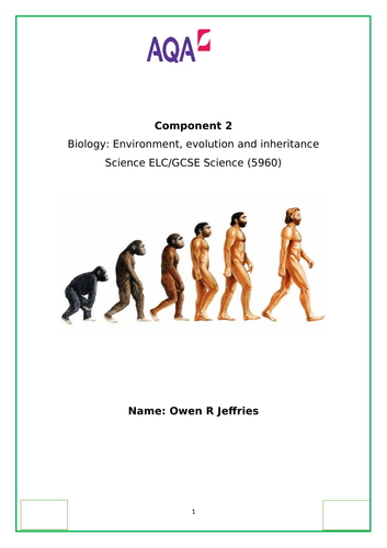 AQA ELC Biology Booklet Comp 2