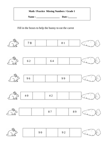 math-worksheet-missing-numbers-grade-1-teaching-resources