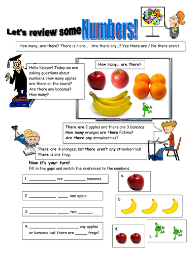 How many apples are there? EAL worksheet