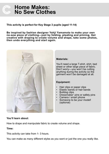 Home School: No Sew Clothes