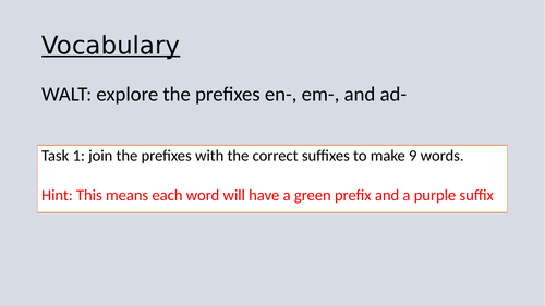Key Stage 2 (Upper) Prefixes