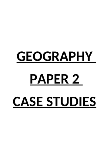 case studies for human geography
