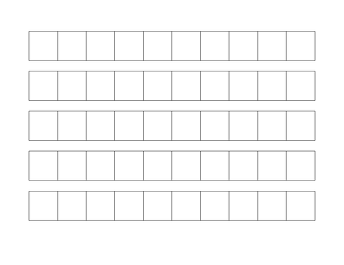 Blank numberline 1-10 - Maths