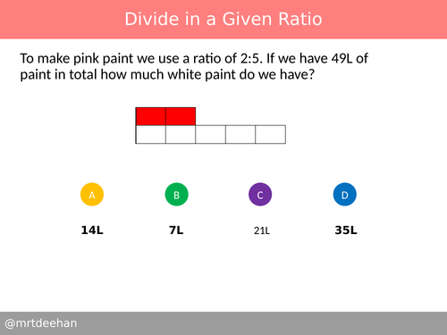 Divide in a Given Ratio Diagnostic Questions