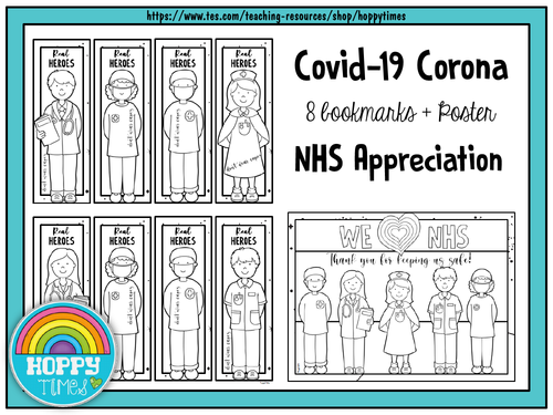 NHS Bookmarks + Poster (COVID-19, Corona)
