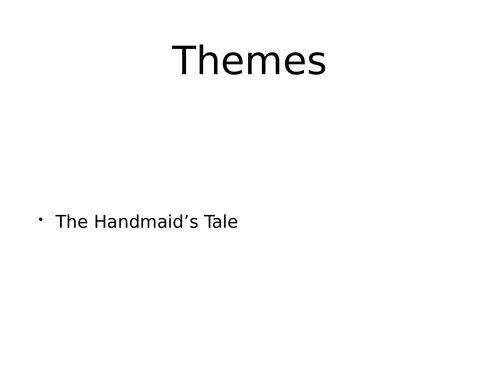 The Handmaid's Tale Themes