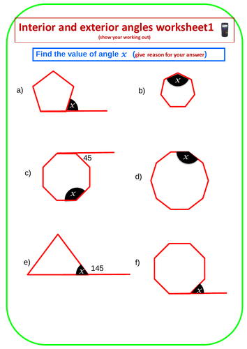 Interior and Exterior Angles of Polygons