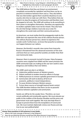 Iron Curtain and Cold War telegrams