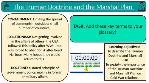 The Truman Doctrine and Marshall Plan