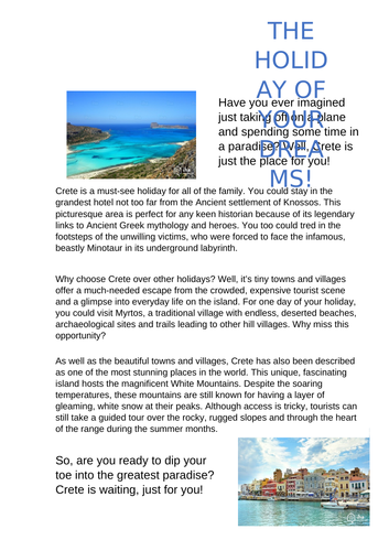 Dream Holiday Advert