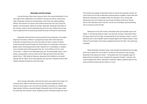 Ancient Greek Myth Model Text