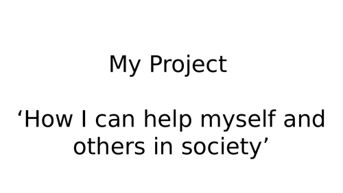 PSHE / Art / Home Help Distance Learning Project