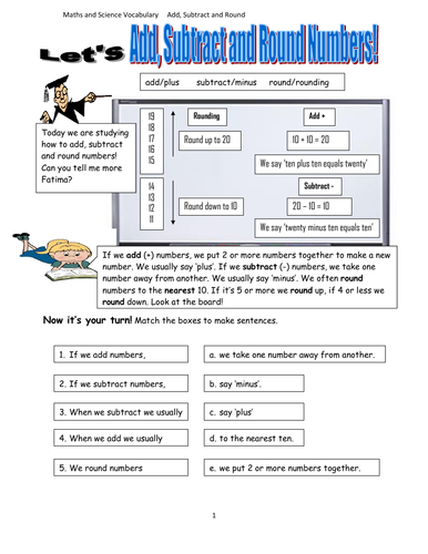 Add, Subtract and Round Numbers