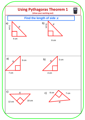 Pythagoras  theorem with application