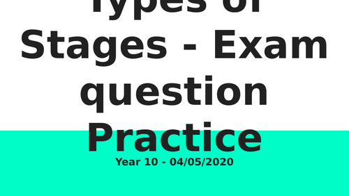 Two Faces - Types of Stage Exam Practice