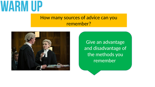 Applied Law 2017 - Unit 1 Sources of Funding