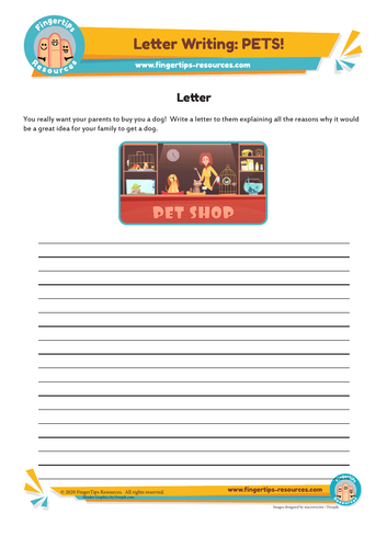 I want a dog! Letter Writing Activity
