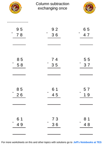 addition and subtraction homework