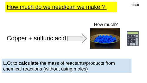 Edexcel calculating mass calculations (without moles)