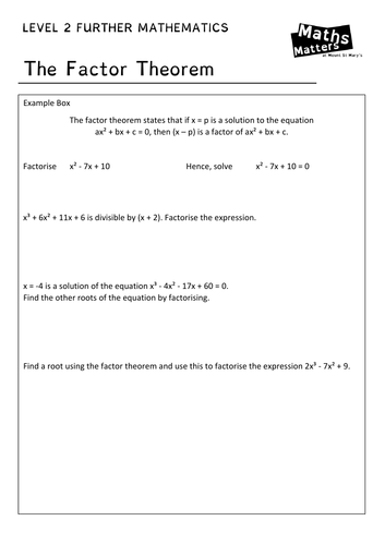 L2FM - Factor Theorem