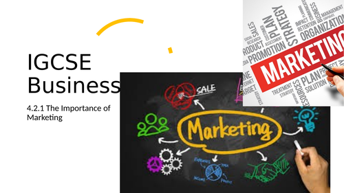 GCSE Business Importance of Marketing Introduction Lesson
