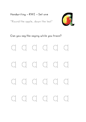 EYFS/Y1 - Set one phonics- Handwriting