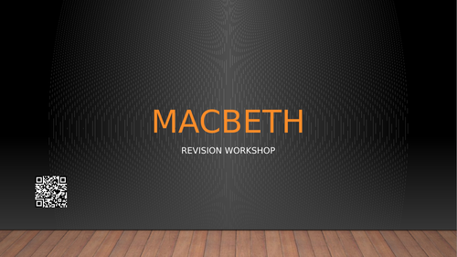 GCSE English Literature Macbeth  Revision