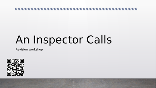 An Inspector Calls Revision GCSE