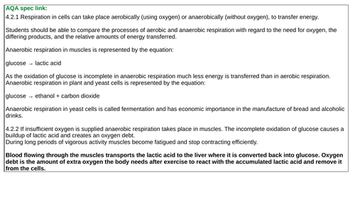 B9.3 Anaerobic Respiration