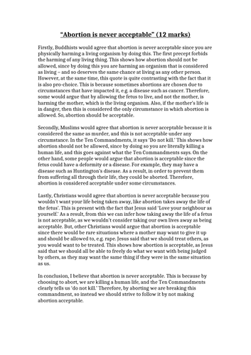 Argumentative abortion essay picture