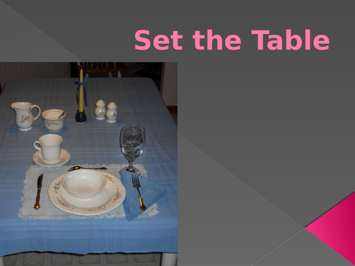 Set the Table in English PowerPoint