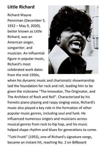 Little Richard Handout