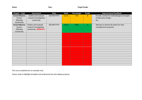 Student Assignment/Assessment Tracker