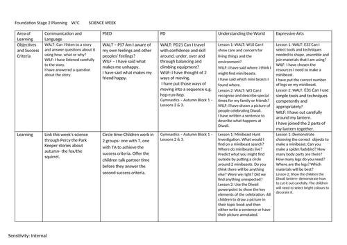 Foundation Stage Daily Plan