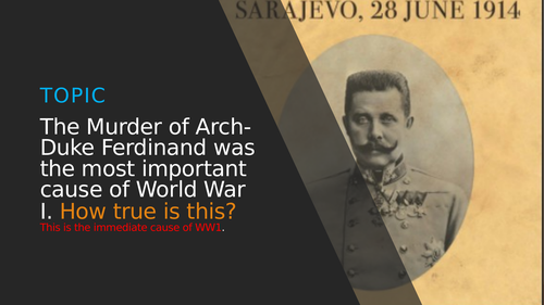 Why was theAssassination of Franz Ferdinand and  the German  BlankCheque the cause of WW1?