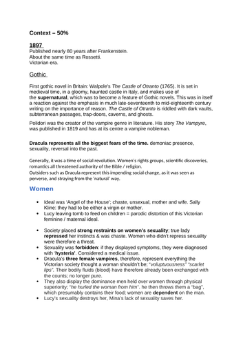 Dracula Contexts & Interpretations