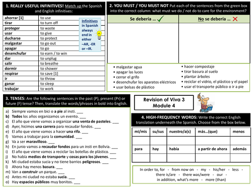 Viva 3 Module 4 Revision Worksheet