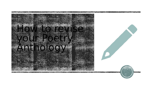 Home learning: Revise the poetry anthology