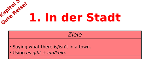 Stimmt 1 - In der Stadt (Kapitel 5, Einheit 1)