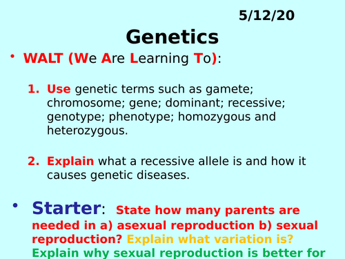 Genetics PPT - GCSE Biology