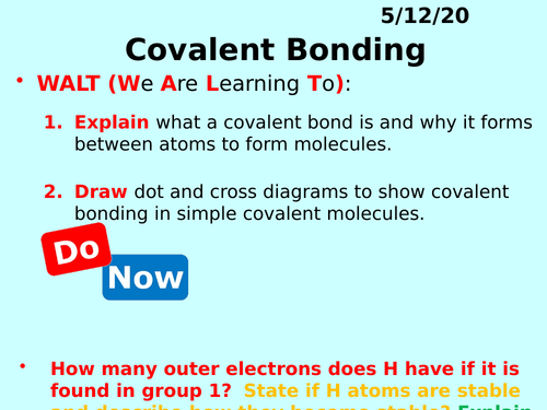Covalent Bonding PPT - GCSE Chemistry