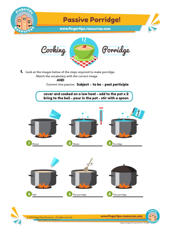 Passive Porridge - Grammar Activity