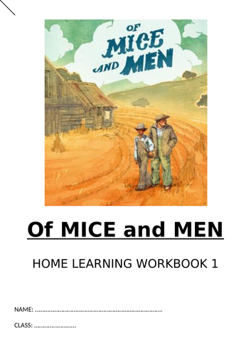 Of Mice and Men workbooks